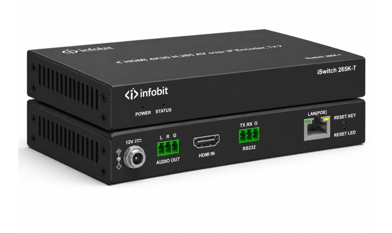 Кодер видеосигнала Infobit iSwitch 265K-T HDMI 4K30 H.265 AV over IP